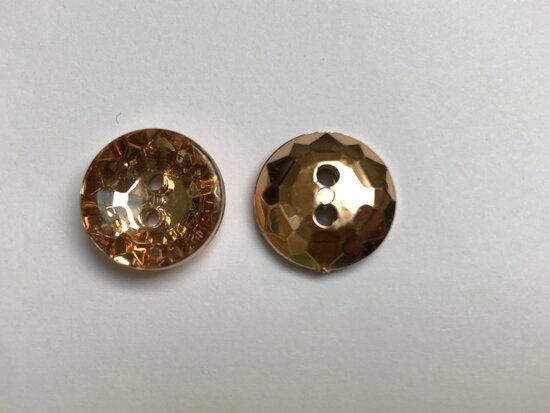 bruin blingbling  knoop 15 mm