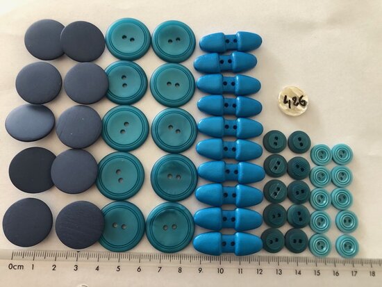 blauwe knopen