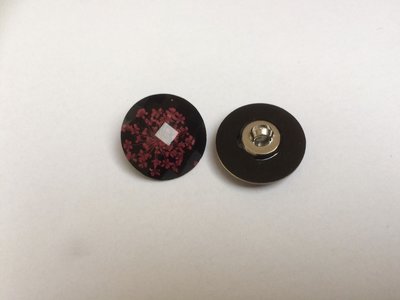 zwart/rode knoop  25 mm